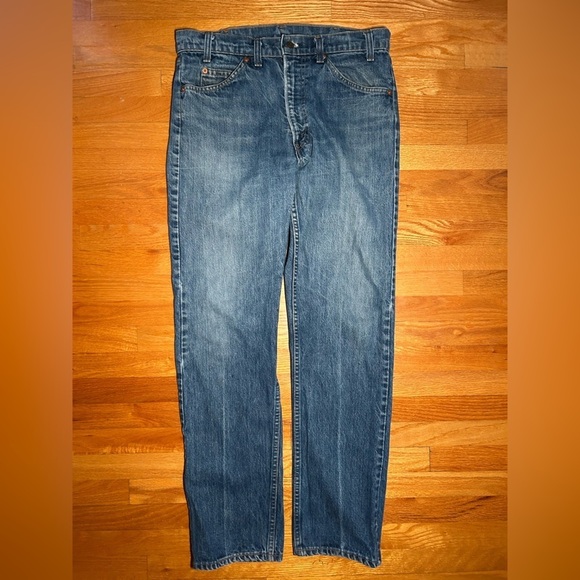 Vintage 70s Levi’s Orange Tab 505 Jeans 34x32 - Picture 2 of 9